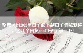 整理一份2022黑口子必下款口子借款软件，这几个网贷app口子了解一下！