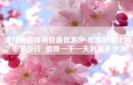 支付宝借呗利息最低多少 年预期年化利率多少钱  借呗一千一天利息多少？