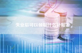 失业后可以领取什么补贴？