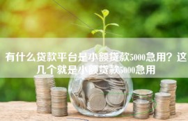 有什么贷款平台是小额贷款5000急用？这几个就是小额贷款5000急用