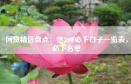 网贷精选盘点：借3000必下口子一览表，必下名单