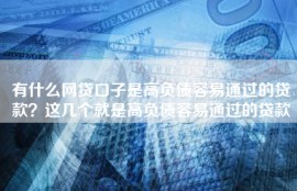 有什么网贷口子是高负债容易通过的贷款？这几个就是高负债容易通过的贷款