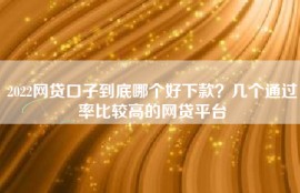 2022网贷口子到底哪个好下款？几个通过率比较高的网贷平台