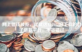 网上借钱被拒，试试这些2022好下款的口子借款平台，不容错过