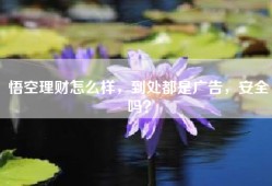 悟空理财怎么样，到处都是广告，安全吗？