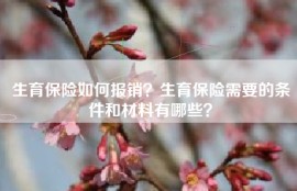 生育保险如何报销？生育保险需要的条件和材料有哪些？