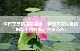 通过率高的贷款盘点：这些国家认证的借款平台名单，网贷必备！