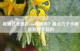 高通过率借款app有哪些？盘点几个小额贷款好下款的