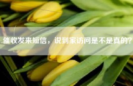 催收发来短信，说到家访问是不是真的？