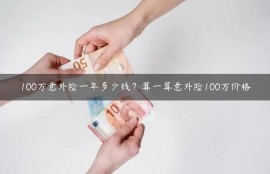 100万意外险一年多少钱？算一算意外险100万价格