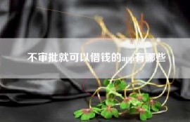 不审批就可以借钱的app有哪些