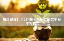精选整理！可分36期48期贷款借款平台，不容错过