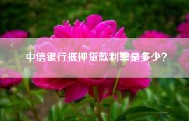 中信银行抵押贷款利率是多少？