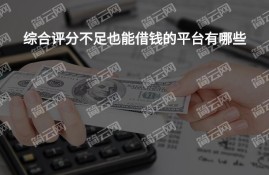 大数据花了综合评分不足哪里可以借钱？,这几个都是值得推荐的