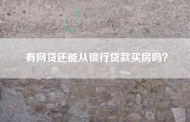 有网贷还能从银行贷款买房吗？