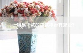 2022容易下款的贷款平台有哪些？