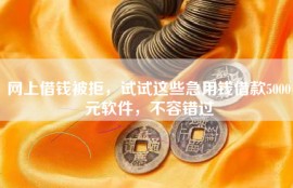 网上借钱被拒，试试这些急用钱借款5000元软件，不容错过
