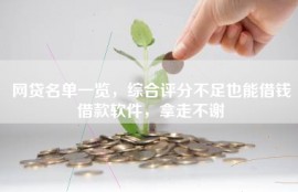 网贷名单一览，综合评分不足也能借钱借款软件，拿走不谢