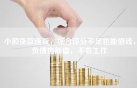 小额贷款速贷，综合评分不足也能借钱，负债也能借，不看工作