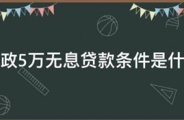 邮政5万无息贷款条件是什么