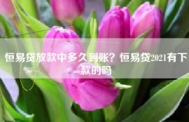 恒易贷放款中多久到账？恒易贷2021有下款的吗