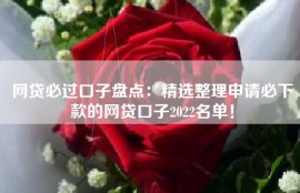 网贷必过口子盘点：精选整理申请必下款的网贷口子2022名单！