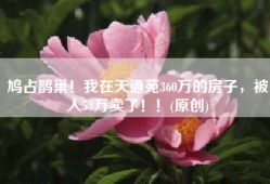 鸠占鹊巢！我在天通苑360万的房子，被人53万卖了！！(原创)