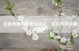 征信有逾期但是结清了，贷款可以审批成功吗？