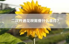 二次开通花呗需要什么条件？