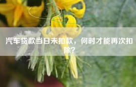 汽车贷款当日未扣款，何时才能再次扣除？