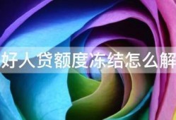 好人贷额度冻结怎么解
