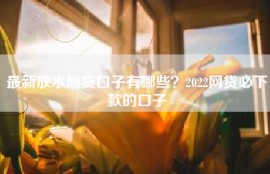 最新放水网贷口子有哪些？2022网贷必下款的口子