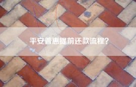 平安普惠提前还款流程？