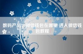 数码产品：微信钱包在哪里 进入微信钱包教程