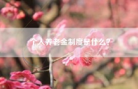 个人养老金制度是什么？