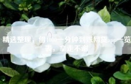 精选整理，借4000一分钟到账网贷app一览表，拿走不谢