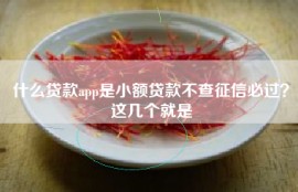 什么贷款app是小额贷款不查征信必过？这几个就是