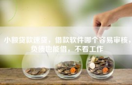 小额贷款速贷，借款软件哪个容易审核，负债也能借，不看工作