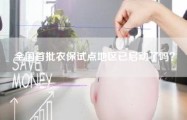 全国首批农保试点地区已启动了吗？