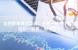 全网整理精选盘点：无视一切包下款的贷款一览表，必下口子