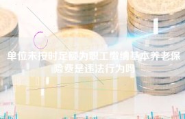 单位未按时足额为职工缴纳基本养老保险费是违法行为吗