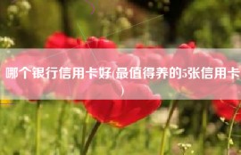 哪个银行信用卡好(最值得养的5张信用卡)