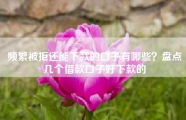 频繁被拒还能下款的口子有哪些？盘点几个借款口子好下款的