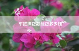 车抵押贷款能贷多少钱