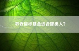 养老目标基金适合哪类人？