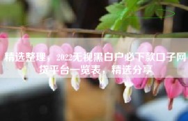 精选整理，2022无视黑白户必下款口子网贷平台一览表，精选分享