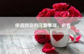 申请网贷的注意事项，必看