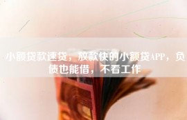 小额贷款速贷，放款快的小额贷APP，负债也能借，不看工作