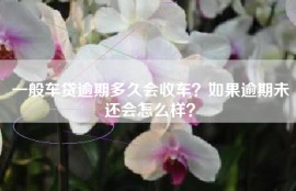 一般车贷逾期多久会收车？如果逾期未还会怎么样？