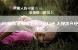 2022双黑逾期微信必下款口子 无视黑白秒下款